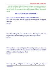 Đề ôn tập các dạng Toán Lớp 3